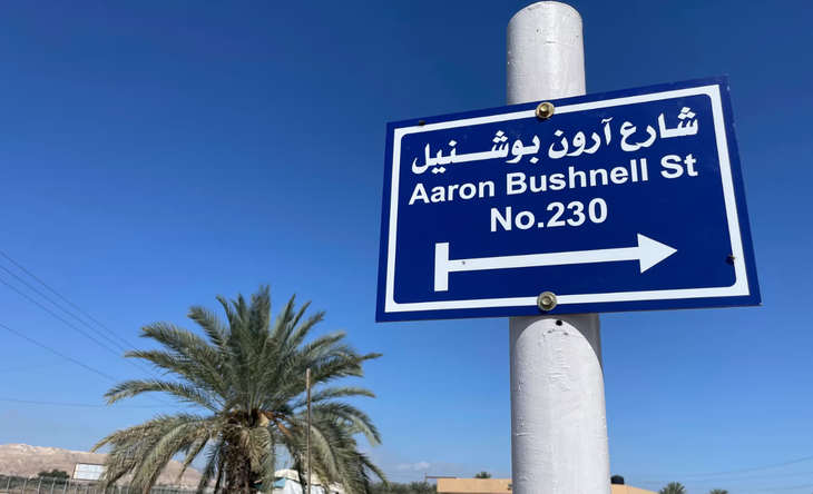 Đường Aaron Bushnell ở thành phố Jericho - Ảnh: THE OBSERVER