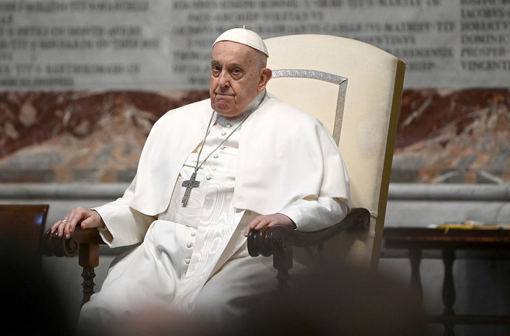 Giáo hoàng Francis tại Vatican hôm 9-3 - Ảnh: AFP