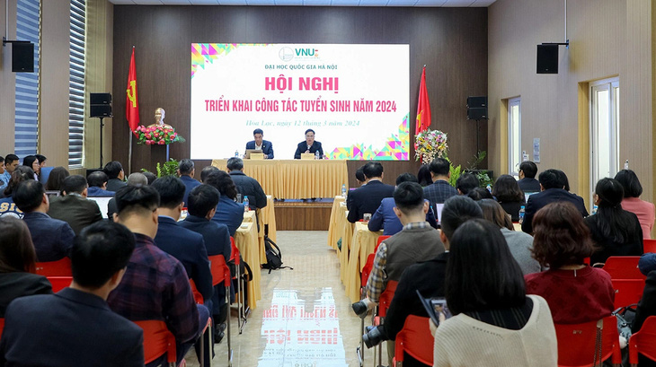 Đại học Quốc gia Hà Nội tổ chức hội nghị triển khai công tác tuyển sinh năm 2024 tại Hòa Lạc - Ảnh: VNU