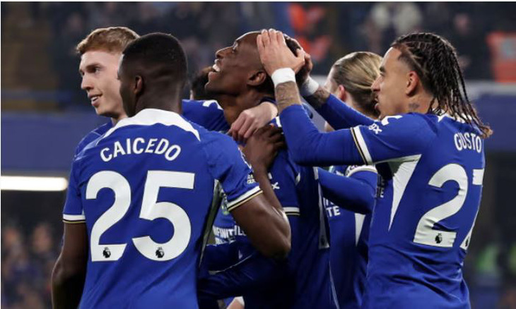 Niềm vui chiến thắng của các cầu thủ Chelsea - Ảnh: GETTY