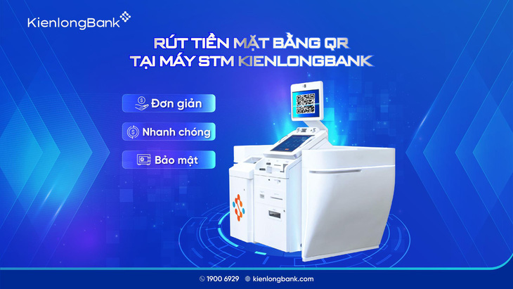 Với máy STM của KienlongBank, không cần thẻ vẫn có thể rút tiền mặt- Ảnh 1.