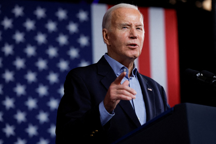 Ông Joe Biden trong một sự kiện vận động tranh cử ở Atlanta, bang Georgia hôm 9-3 - Ảnh: REUTERS