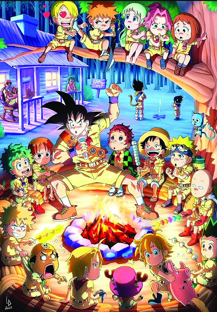 Tranh của nghệ sĩ Ý Luciano Dam cho thấy Dragon Ball đã ảnh hưởng đến các manga đình đám khác của Nhật thế nào.