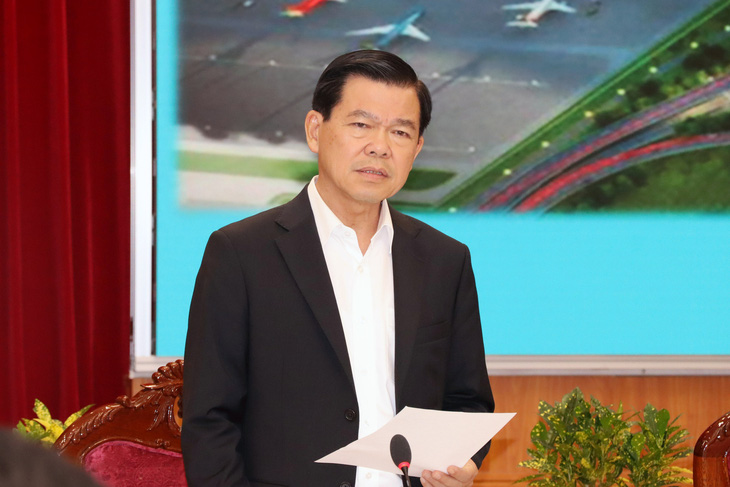 Bí thư Tỉnh ủy Đồng Nai Nguyễn Hồng Lĩnh yêu cầu ưu tiên việc làm trong sân bay Long Thành cho cư dân địa phương - Ảnh: AN BÌNH