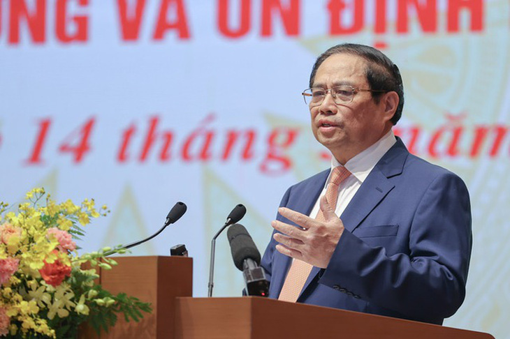 Thủ tướng Phạm Minh Chính đưa ra định hướng chỉ đạo điều hành - Ảnh: VGP