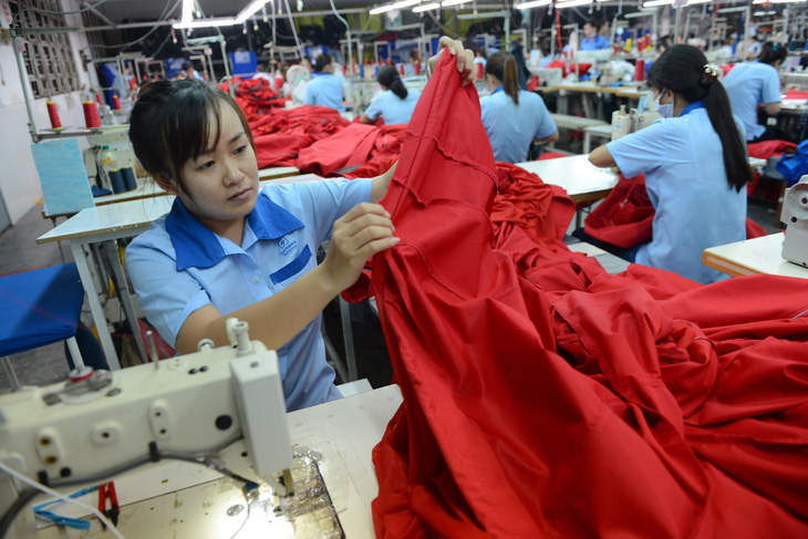 Bên trong nhà máy của Garmex Sài Gòn thời còn kinh doanh tốt trong lĩnh vực may mặc - Ảnh: QUANG ĐỊNH
