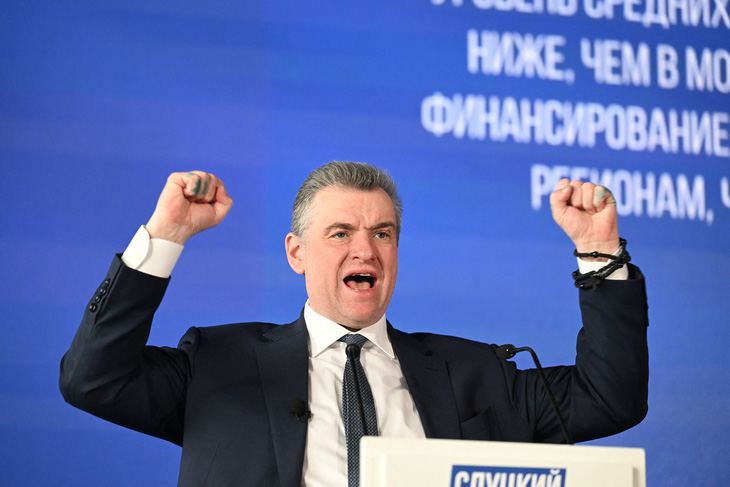 Ứng viên Leonid Slutsky tuyên bố tranh cử - Ảnh: AFP