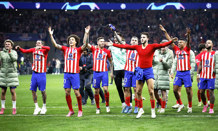 Atletico  ăn mừng chiến thắng trước Inter - Ảnh: Reuters