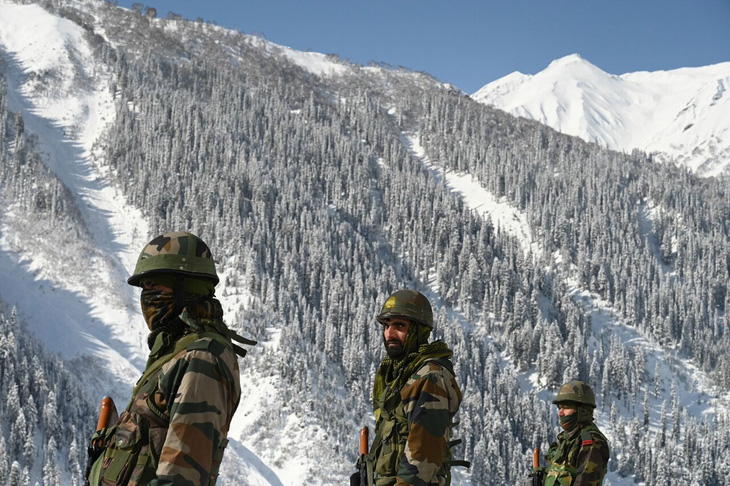 Binh sĩ Ấn Độ ở khu vực biên giới Ấn Độ - Trung Quốc - Ảnh: AFP