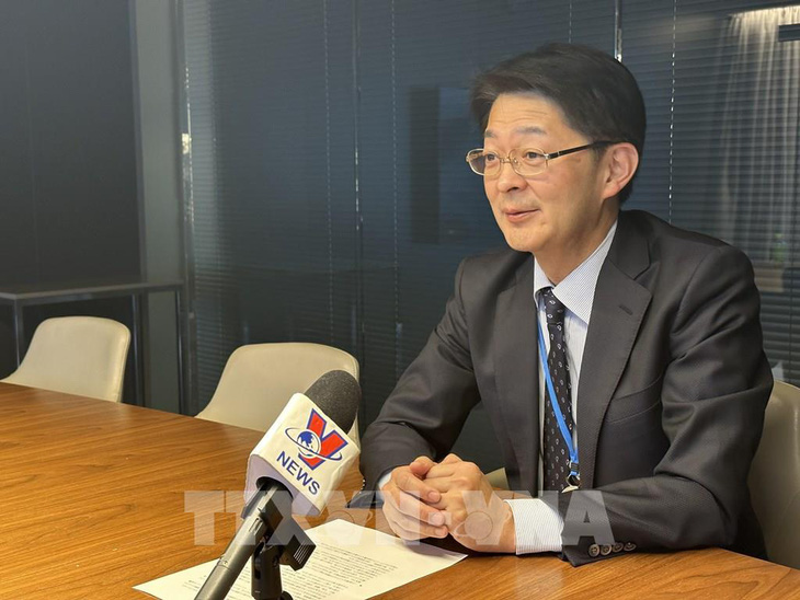 Ông Koizumi Kenichi, chuyên gia đầu tư bất động sản người Nhật Bản, trả lời phỏng vấn của phóng viên TTXVN - Ảnh: TTXVN