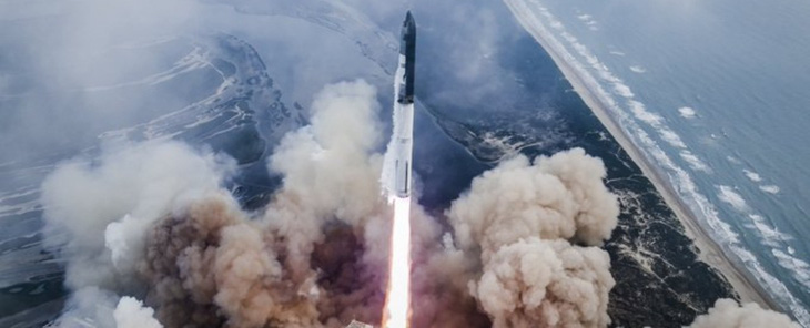 Tên lửa Starship rời bệ phóng vào ngày 14-3 - Ảnh: X