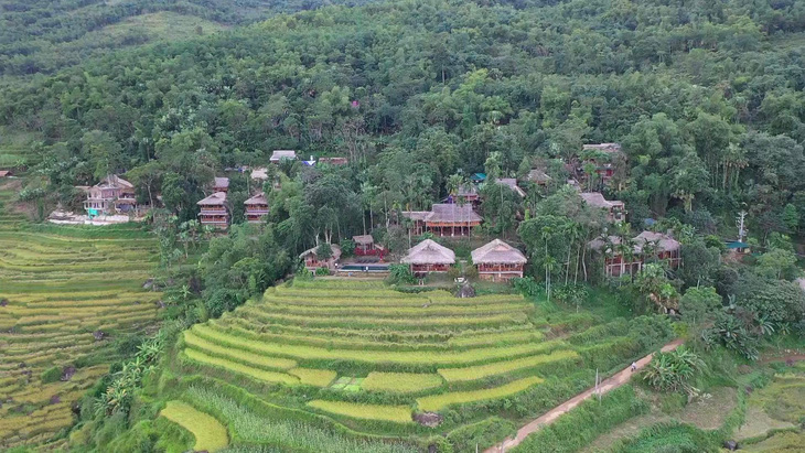 Một góc bản dân tộc Thái trong Khu du lịch sinh thái Pù Luông, huyện Bá Thước (Thanh Hóa) - Ảnh: HÀ ĐỒNG