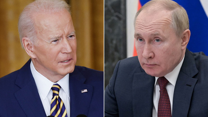 Tổng thống Mỹ Joe Biden (trái) và Tổng thống Nga Vladimir Putin - Ảnh: CNN