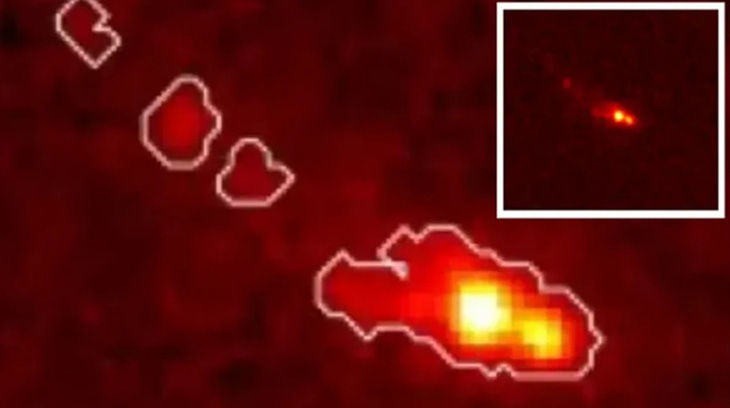 Hình dạng phức tạp của thiên hà Gz9p3 - Ảnh: NASA