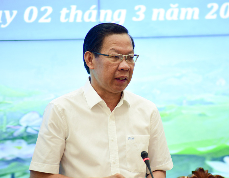 Chủ tịch UBND TP.HCM Phan Văn Mãi đã chủ trì hội nghị - Ảnh: Q.H 