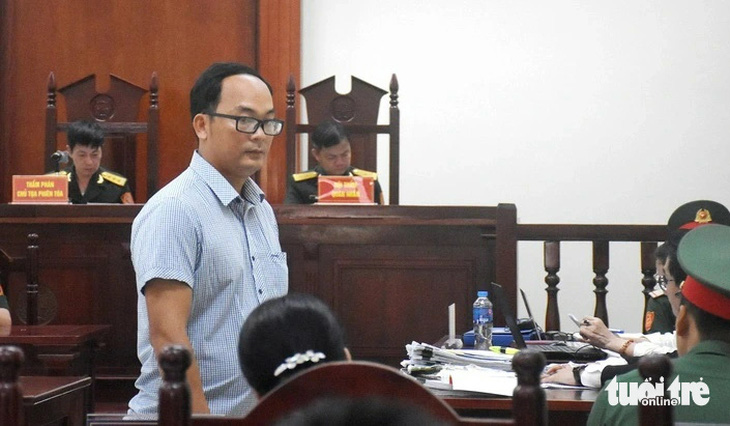 Bị cáo Hoàng Văn Minh tại phiên tòa sơ thẩm hôm 5-12 - Ảnh: D.THANH