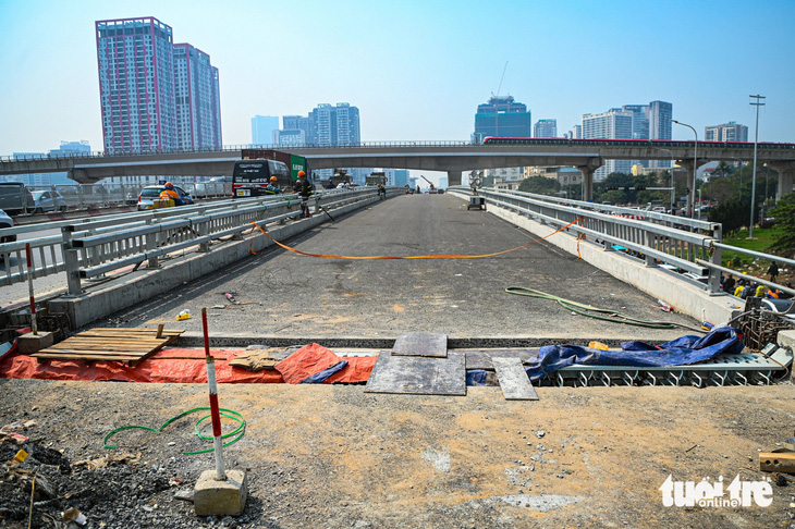 Hai nhánh cầu vượt trăm tỉ ở Hà Nội trước ngày thông xe- Ảnh 6.