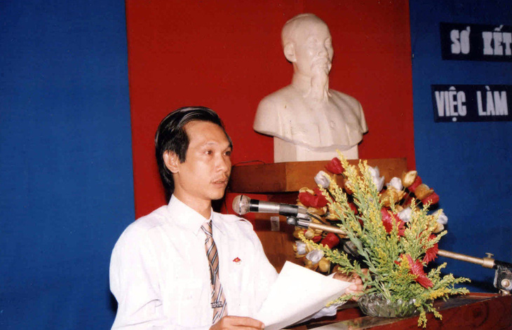 Ông Đoàn Ngọc Hùng năm 1995, khi đang làm bí thư Đoàn Lực lượng Thanh niên xung phong TP.HCM - Ảnh: NVCC