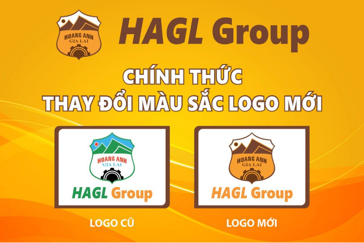 Thông báo đổi nhận diện thương hiệu của HAGL - Ảnh: Website DN