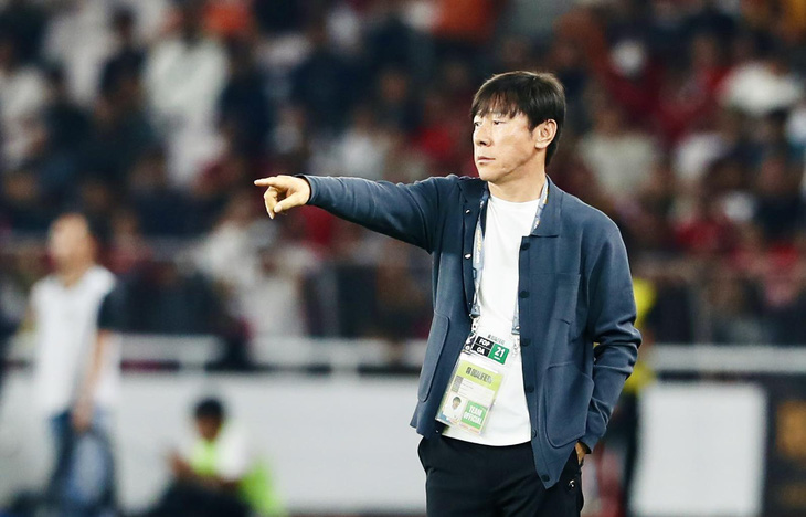HLV Shin Tae Yong nói bàn thắng của Indonesia không phải do may mắn - Ảnh: NGUYÊN KHÔI
