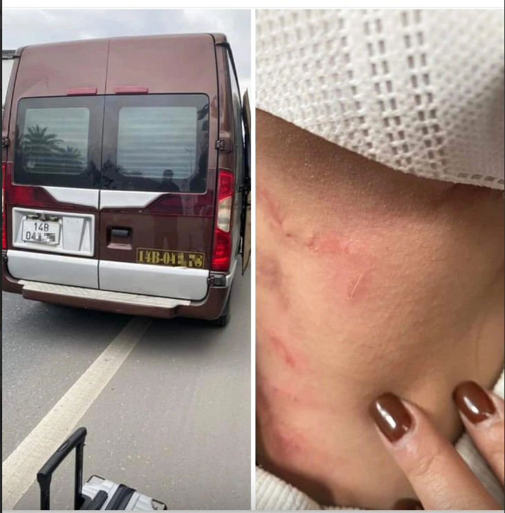 Cơ quan chức năng tỉnh Quảng Ninh xử phạt hành chính chủ nhà xe chạy dù, bị tố hành hung khách - Ảnh: TIẾN THẮNG chụp lại