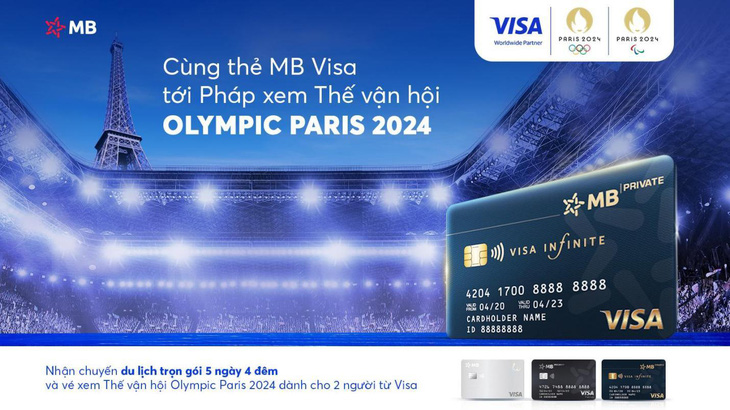 Cơ hội thưởng ngoạn Paris mùa Thế vận hội Olympic 2024 cùng thẻ MB Visa- Ảnh 1.