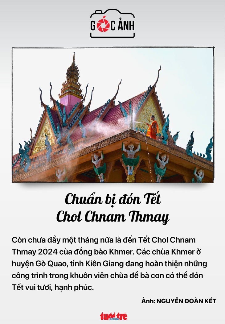 Chuẩn bị đón Tết Chol Chnam Thmay - Ảnh: NGUYỄN ĐOÀN KẾT