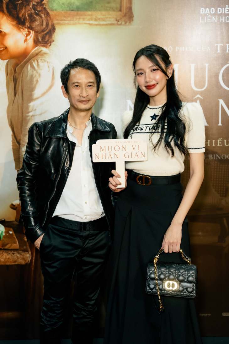 Hoa hậu Thùy Tiên đến chúc mừng đạo diễn Trần Anh Hùng