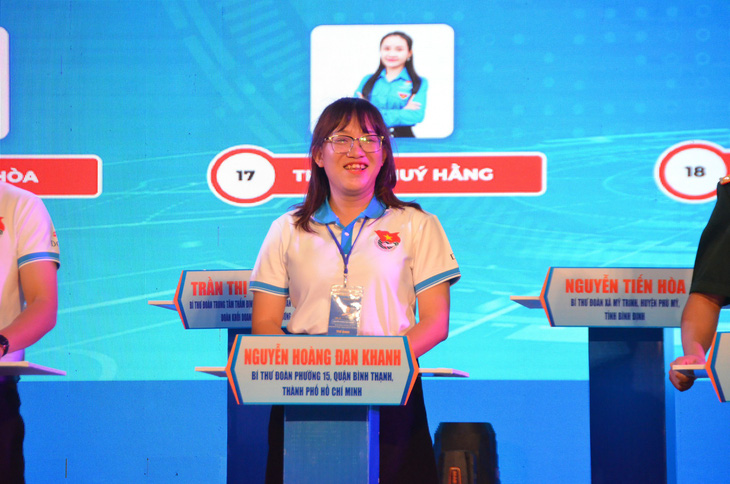 Nguyễn Hoàng Đan Khanh tham gia vòng chung kết hội thi bí thư Đoàn cơ sở giỏi toàn quốc năm 2023 - Ảnh: NVCC
