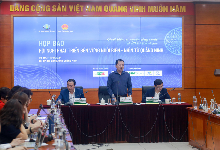 Theo ông Trần Đình Luân, hội nghị giúp mở ra góc nhìn từ tỉnh Quảng Ninh - địa phương dẫn đầu cả nước trong lĩnh vực nuôi biển - Ảnh: C.TUỆ