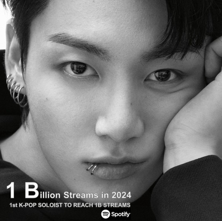 Jungkook lập kỷ lục lượt nghe mới trên Spotify - Ảnh: Spotify