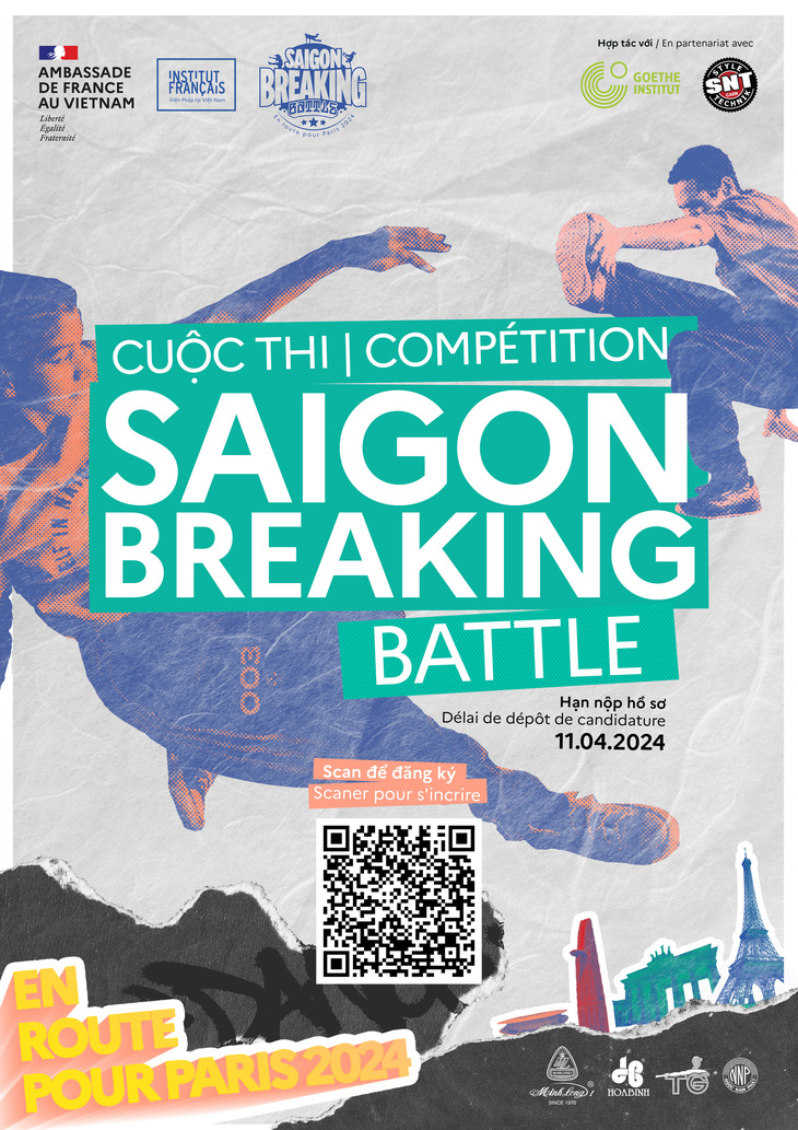 Poster cuộc thi Saigon Breaking Battle - Đường tới Paris 2024 - Ảnh: Viện Pháp TP.HCM