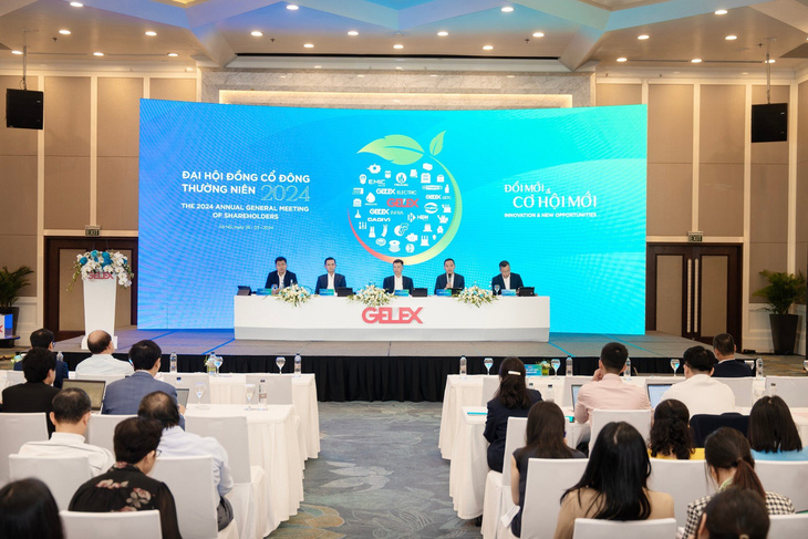 Toàn cảnh đại hội đồng cổ đông năm 2024 của Công ty cổ phần Tập đoàn GELEX diễn ra sáng 28-3