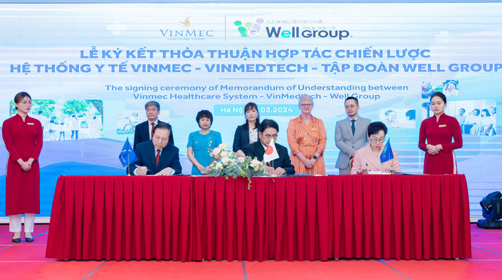 Lễ ký kết hợp tác chiến lược giữa Tập đoàn Vingroup và Tập đoàn Well Group (Nhật Bản) để phát triển mô hình Trung tâm chăm sóc sức khỏe người cao tuổi cao cấp tại Việt Nam - Ảnh: Đ.H.