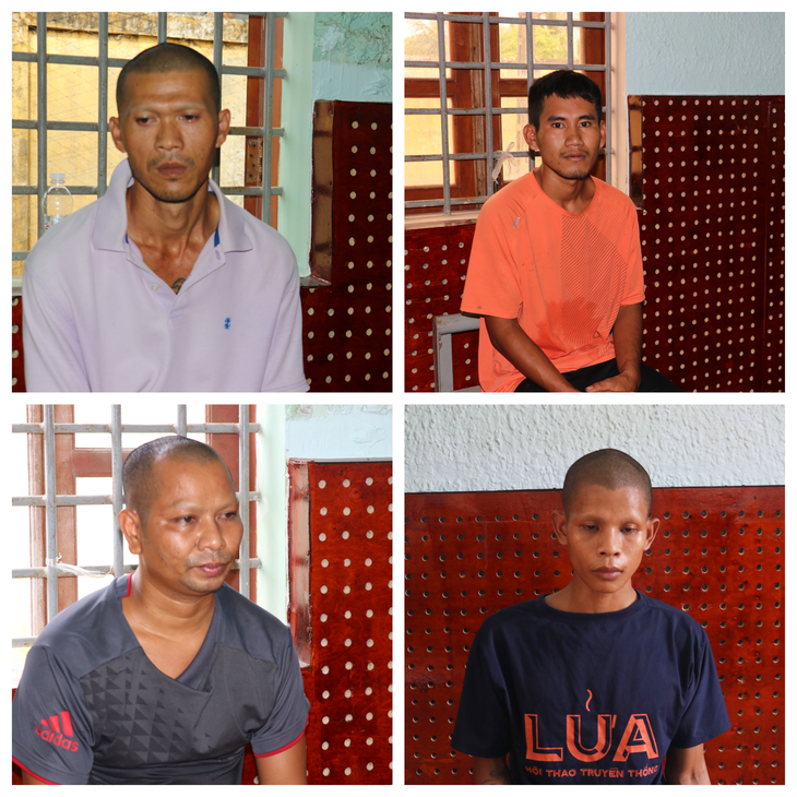 Bốn bị can đồng phạm - Ảnh: Công an cung cấp