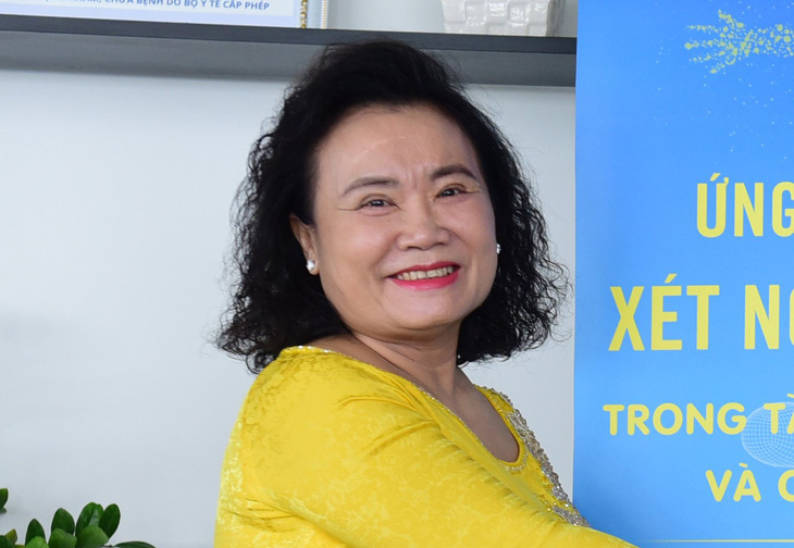 Bà Trần Thị Lâm trong một sự kiện ở lĩnh vực y tế - Ảnh: QUANG ĐỊNH