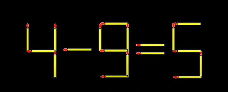 Thử tài IQ: Di chuyển một que diêm để 3+2=1-4 thành phép tính đúng- Ảnh 3.