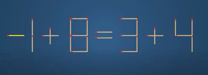 Thử tài IQ: Di chuyển một que diêm để 7+8=3+4 thành phép tính đúng- Ảnh 2.