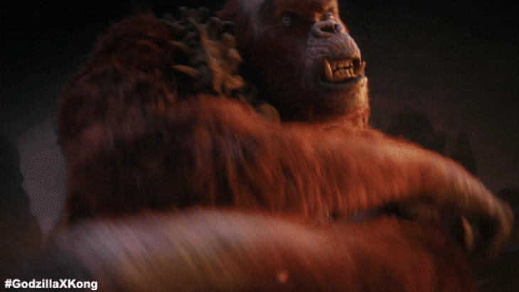 Trong phim, Skar King chỉ ngang ngửa Kong về sức mạnh nhưng lại áp đảo nhờ sự nhanh nhẹn và tàn bạo - Ảnh: Legendary