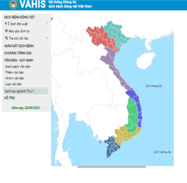 Hệ thống thông tin dịch bệnh động vật trực tuyến Việt Nam (VAHIS) được triển khai thí điểm hiệu quả - Ảnh: USAID