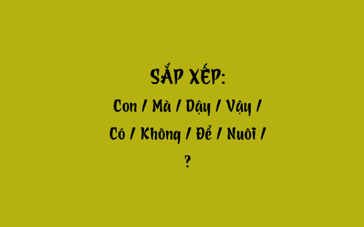Thử tài tiếng Việt: Sắp xếp các từ sau thành câu có nghĩa (P47)
