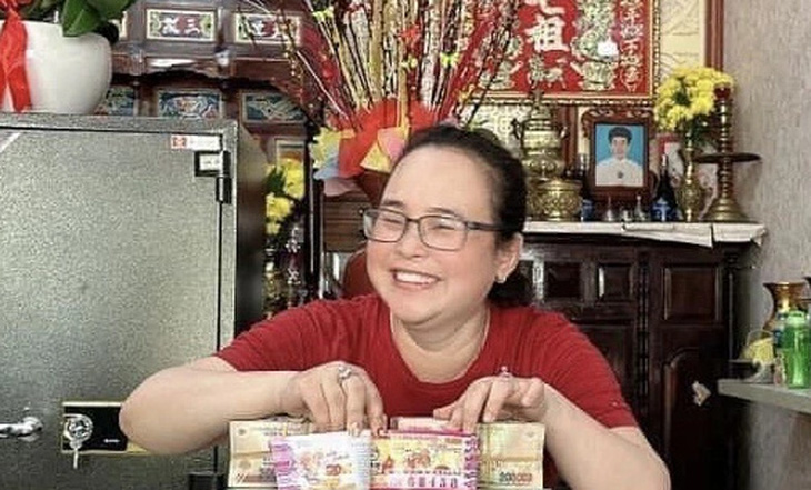 Chị Lê Thị Kim Thanh, người nhận được thông báo trúng 140 tờ vé số - Ảnh do nhân vật cung cấp