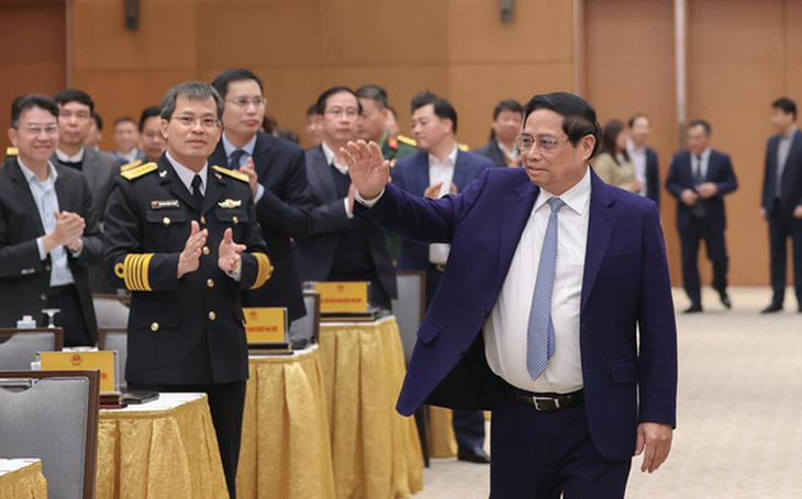 Thủ tướng Phạm Minh Chính tới dự cuộc gặp mặt - Ảnh: VGP