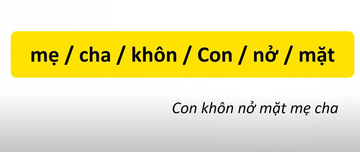 Thử tài tiếng Việt: Sắp xếp các từ sau thành câu có nghĩa (P23)- Ảnh 4.