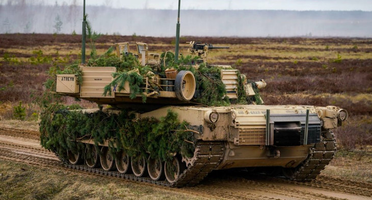 Một chiếc xe tăng M1 Abrams của Mỹ - Ảnh: SPUTNIK