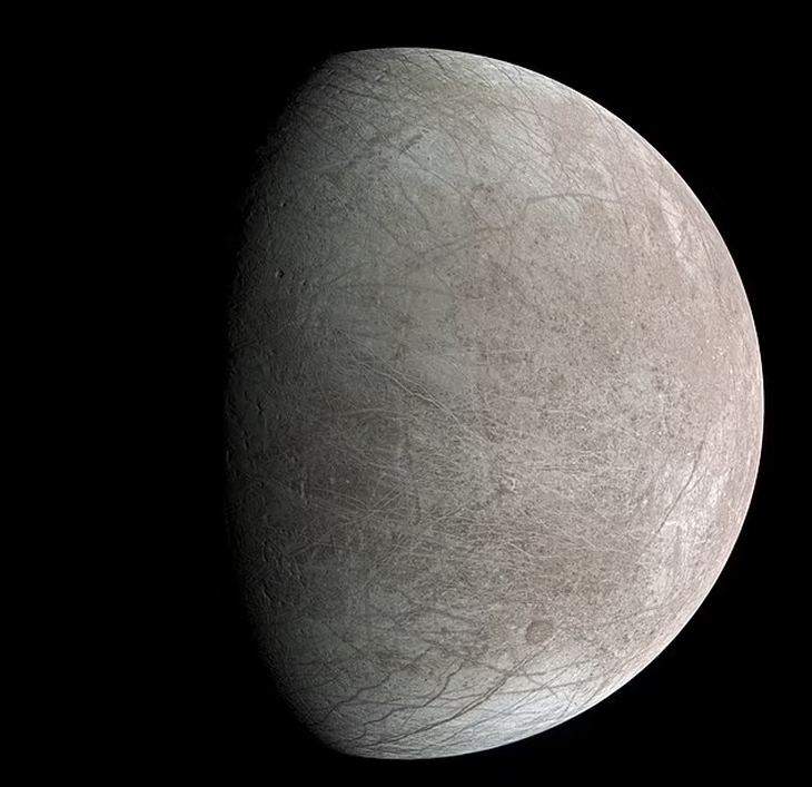 Mặt trăng Europa của sao Mộc - Ảnh: NASA