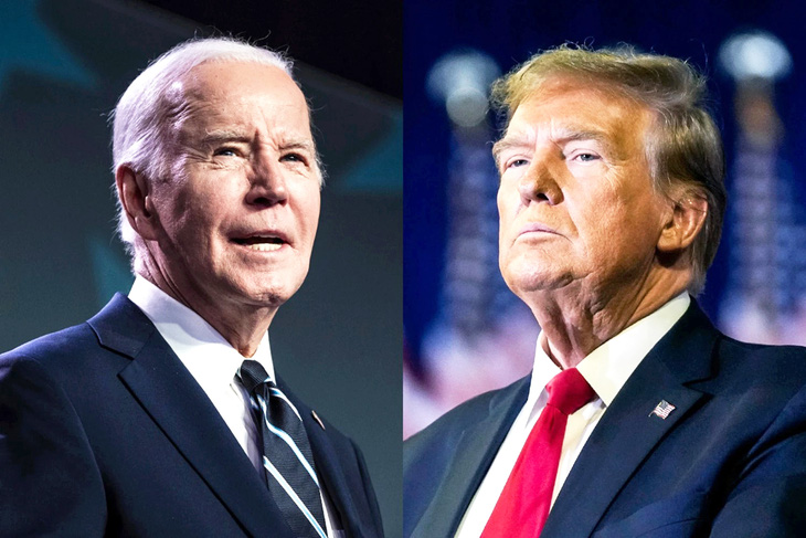 Tổng thống Joe Biden (trái) và cựu tổng thống Donald Trump - Ảnh: NBC NEWS