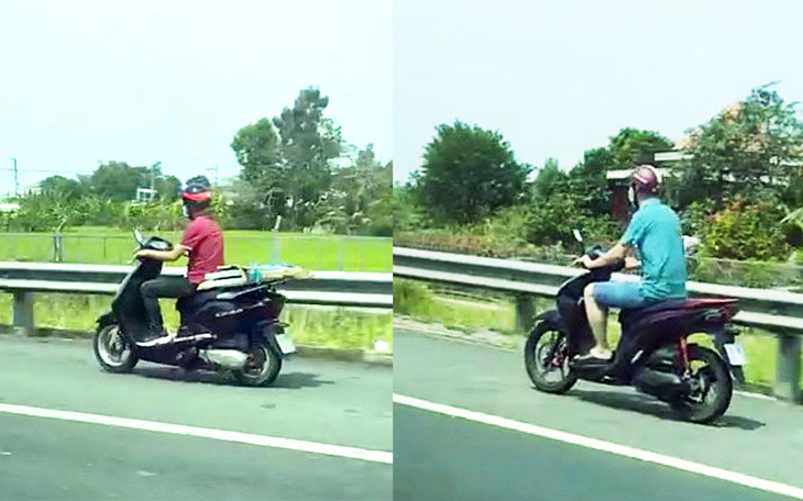 Cảnh báo xe máy chạy vào đường cao tốc ở miền Tây