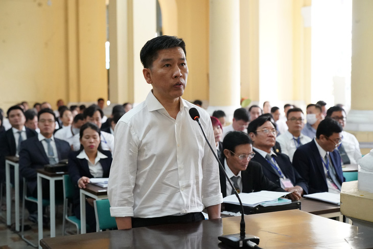 Bị cáo Võ Tấn Hoàng Văn tại phiên tòa - Ảnh: HOÀNG HÙNG