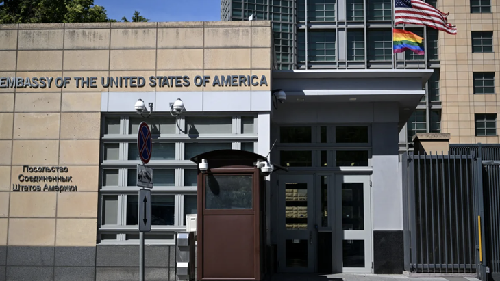 Đại sứ quán Mỹ tại Matxcơva, Nga - Ảnh: AFP